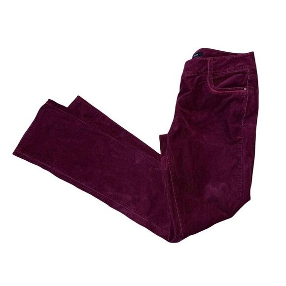 WHITE HOUSE BLACK MARKET‎ Noir Slim Leg Plum Corduroy Pants 10L - Picture 1 of 10